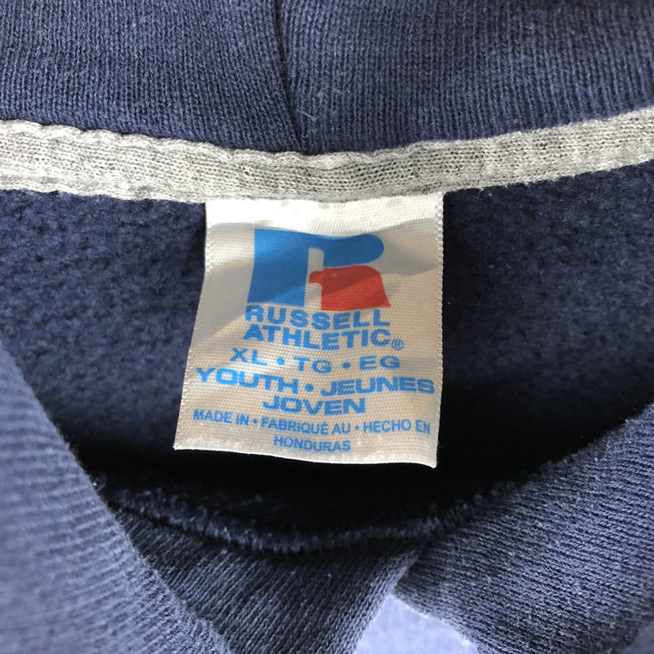 2000'S Russell sweatshirt pullover hoodie, men's size XL equivalent. cotton navy blue type Vintage Second Hand