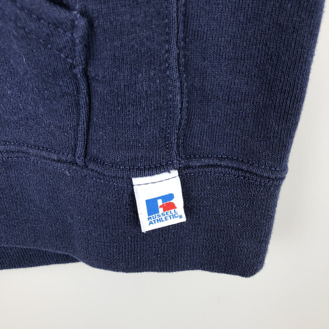 2000'S Russell sweatshirt pullover hoodie, men's size XL equivalent. cotton navy blue type Vintage Second Hand