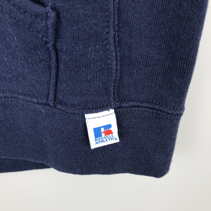 2000'S Russell sweatshirt pullover hoodie, men's size XL equivalent. cotton navy blue type Vintage Second Hand