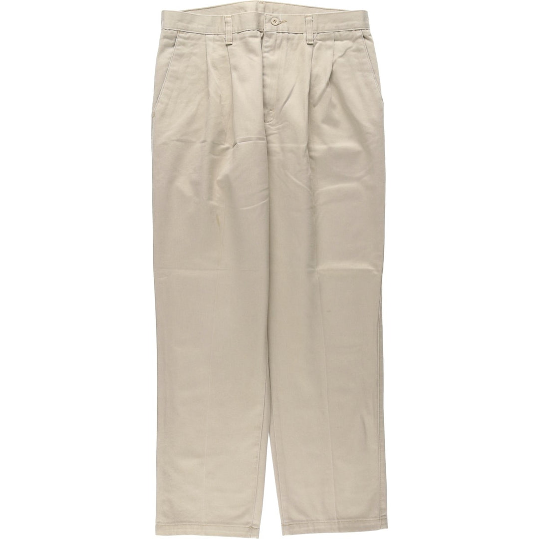 Wrangler RIATA Two-Pleat Chino Pants, Men's Size W33 (approx.) cotton Beige type Vintage Second Hand