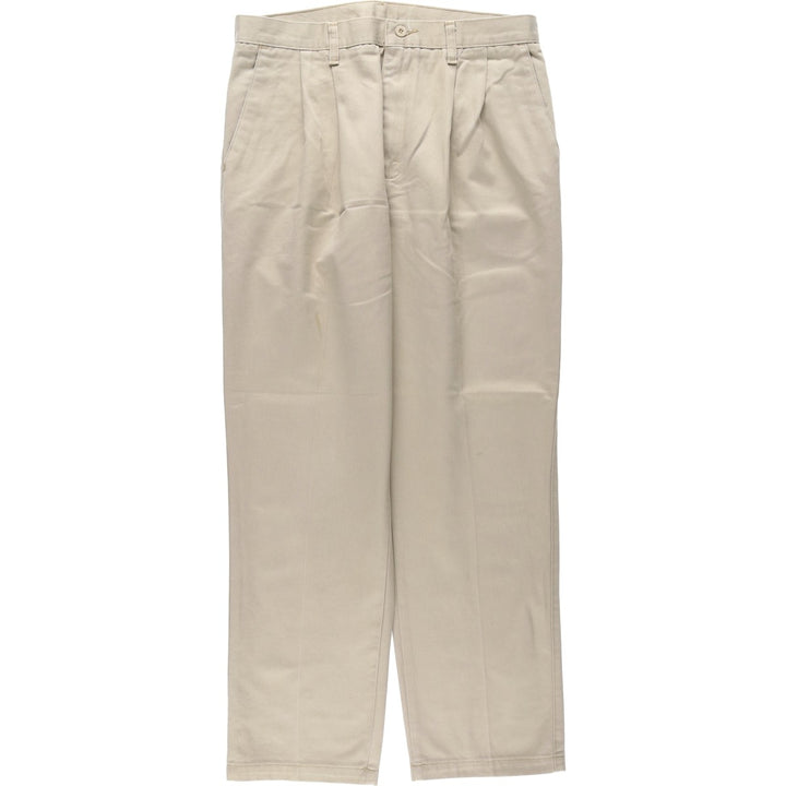 Wrangler RIATA Two-Pleat Chino Pants, Men's Size W33 (approx.) cotton Beige type Vintage Second Hand