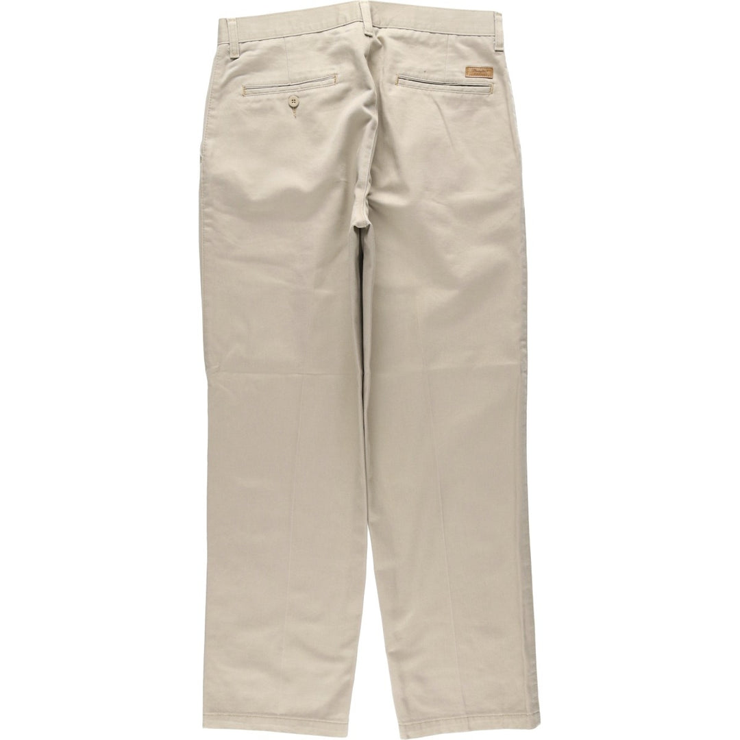 Wrangler RIATA Two-Pleat Chino Pants, Men's Size W33 (approx.) cotton Beige type Vintage Second Hand