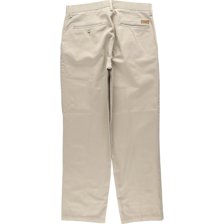 Wrangler RIATA Two-Pleat Chino Pants, Men's Size W33 (approx.) cotton Beige type Vintage Second Hand