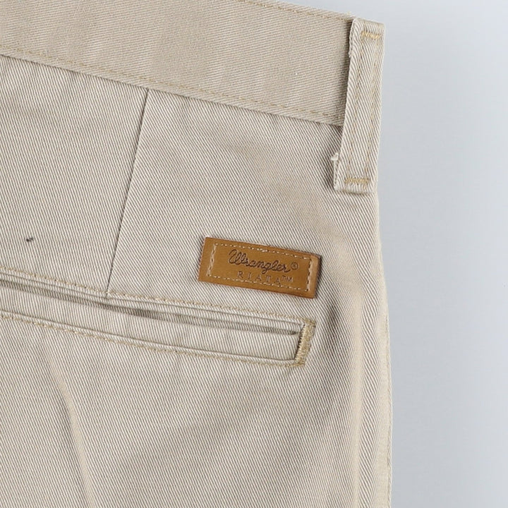 Wrangler RIATA Two-Pleat Chino Pants, Men's Size W33 (approx.) cotton Beige type Vintage Second Hand