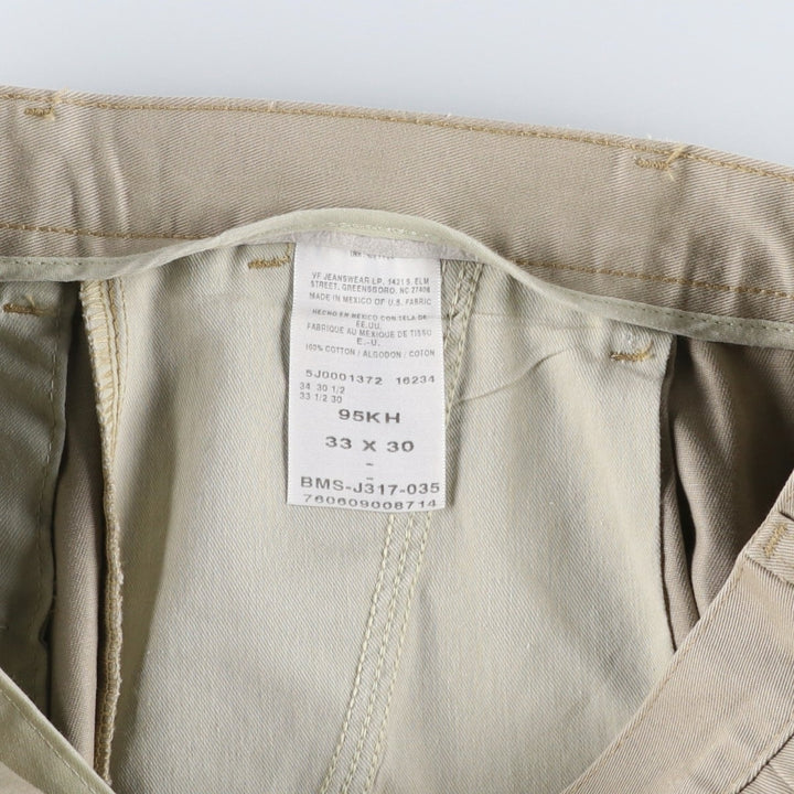 Wrangler RIATA Two-Pleat Chino Pants, Men's Size W33 (approx.) cotton Beige type Vintage Second Hand