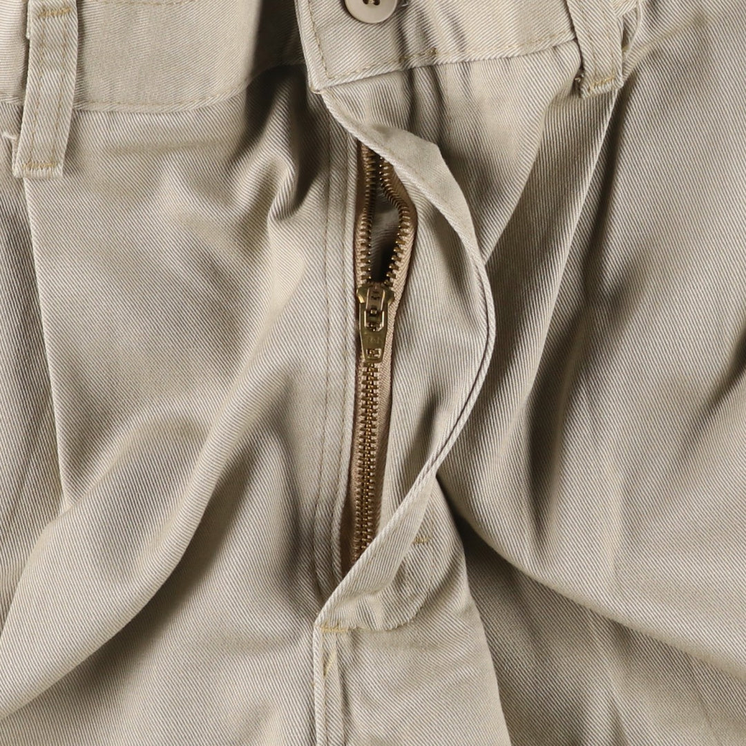 Wrangler RIATA Two-Pleat Chino Pants, Men's Size W33 (approx.) cotton Beige type Vintage Second Hand