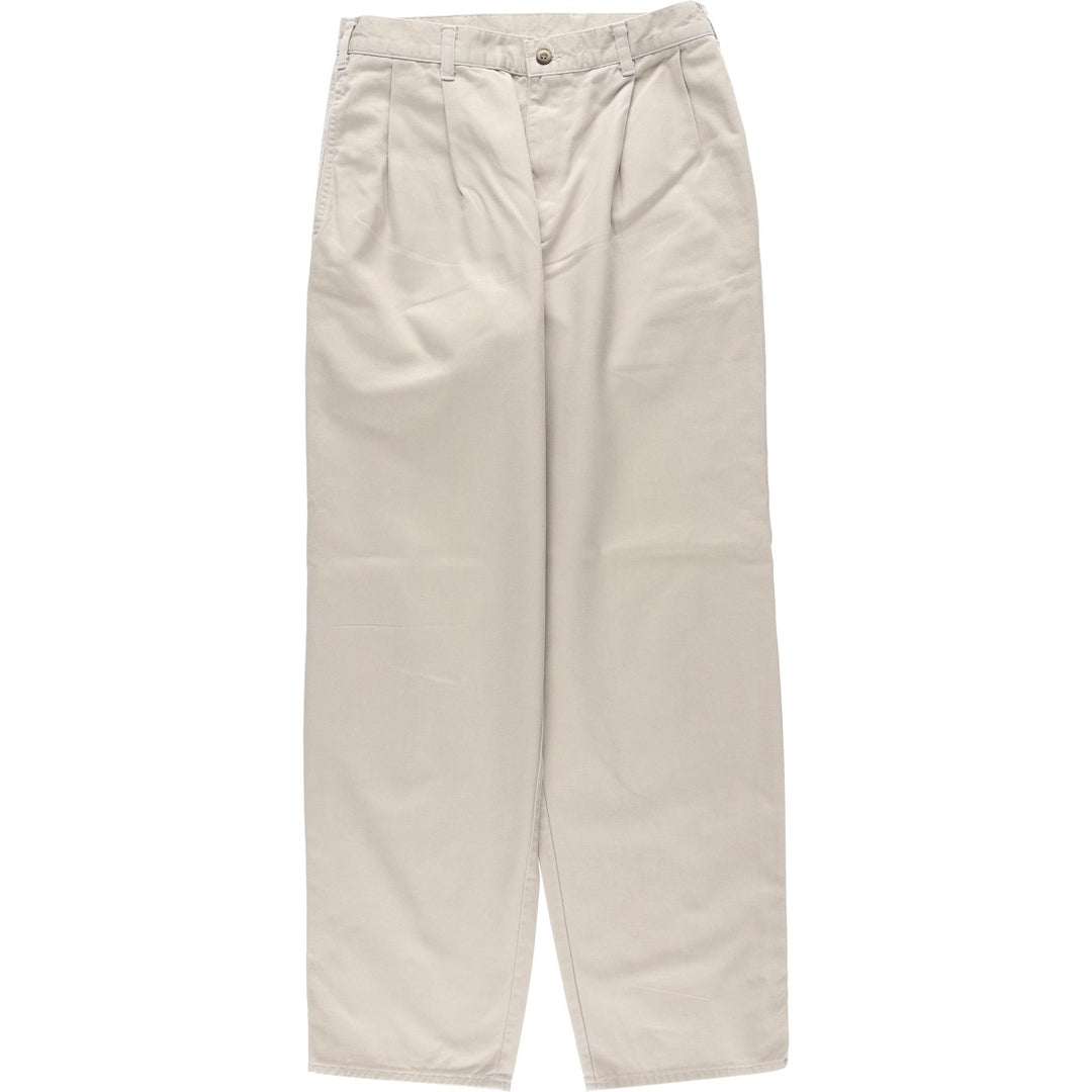 90'S Dockers Classic Fit Two-Pleat Chino Pants, Men's Size W30 (approx.), Vintage cotton Beige type Vintage Second Hand