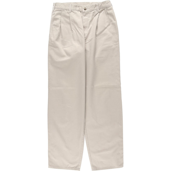 90'S Dockers Classic Fit Two-Pleat Chino Pants, Men's Size W30 (approx.), Vintage cotton Beige type Vintage Second Hand