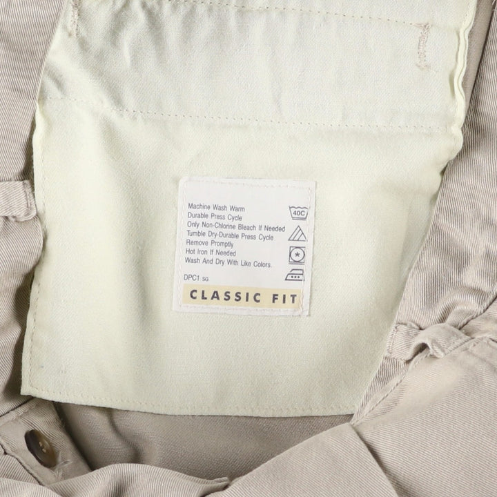 90'S Dockers Classic Fit Two-Pleat Chino Pants, Men's Size W30 (approx.), Vintage cotton Beige type Vintage Second Hand