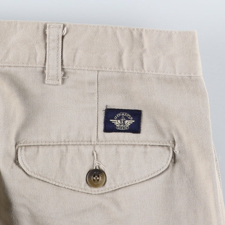90'S Dockers Classic Fit Two-Pleat Chino Pants, Men's Size W30 (approx.), Vintage cotton Beige type Vintage Second Hand