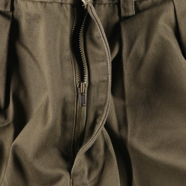 90'S Nautica SPINNAKER Two-Pleat Chino Pants, Men's Size W32 (approx.), Vintage cotton brown type Vintage Second Hand