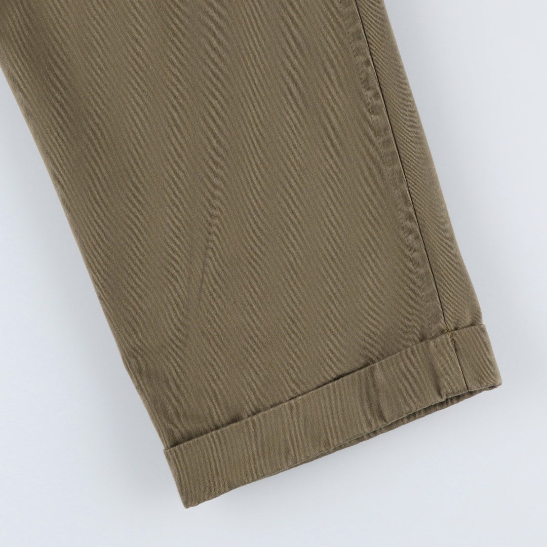 90'S Nautica SPINNAKER Two-Pleat Chino Pants, Men's Size W32 (approx.), Vintage cotton brown type Vintage Second Hand