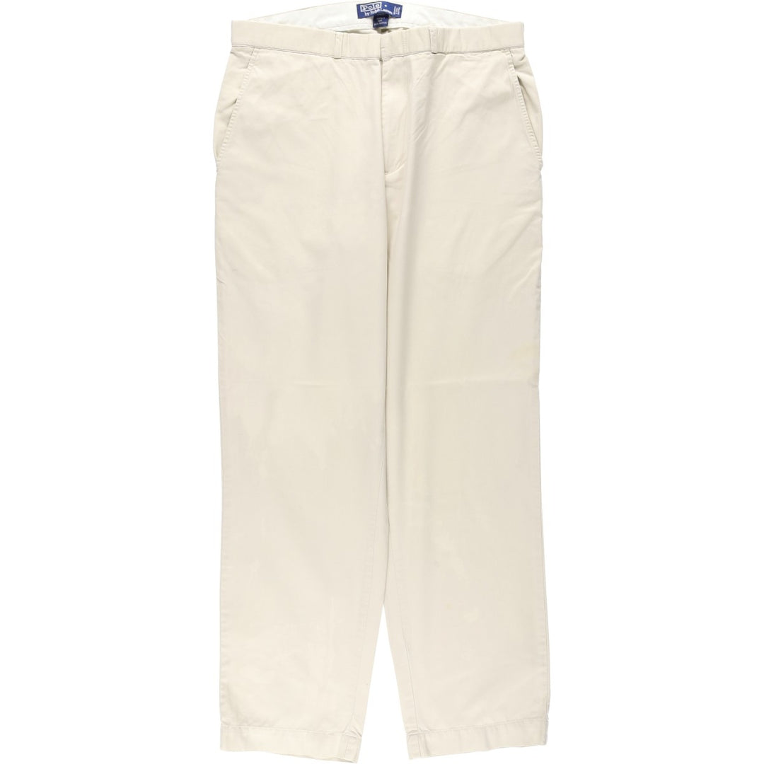 Ralph Lauren POLO by Ralph Lauren PROSPECT PANT Chino pants for men, equivalent to w35 cotton ivory Vintage Second Hand