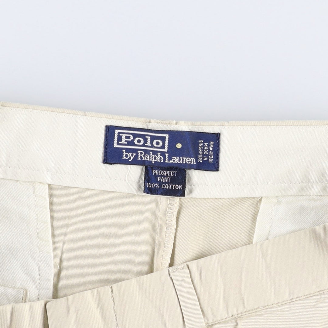 Ralph Lauren POLO by Ralph Lauren PROSPECT PANT Chino pants for men, equivalent to w35 cotton ivory Vintage Second Hand