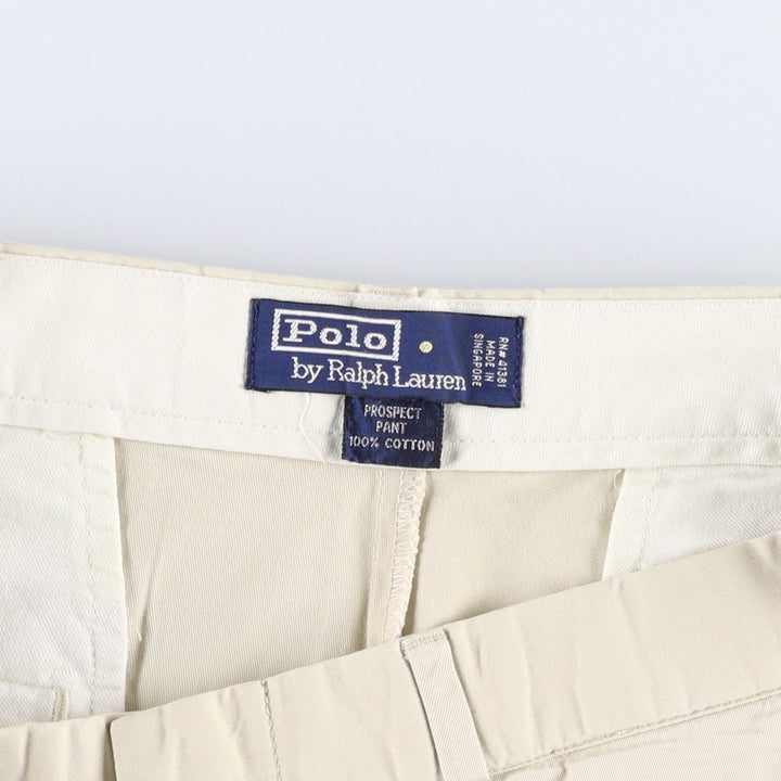 Ralph Lauren POLO by Ralph Lauren PROSPECT PANT Chino pants for men, equivalent to w35 cotton ivory Vintage Second Hand
