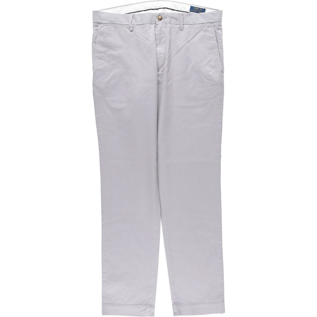 Ralph Lauren POLO RALPH LAUREN Stretch Slim Fit Chino Pants, Men's Size W35 (approx.) cotton gray type Vintage Second Hand