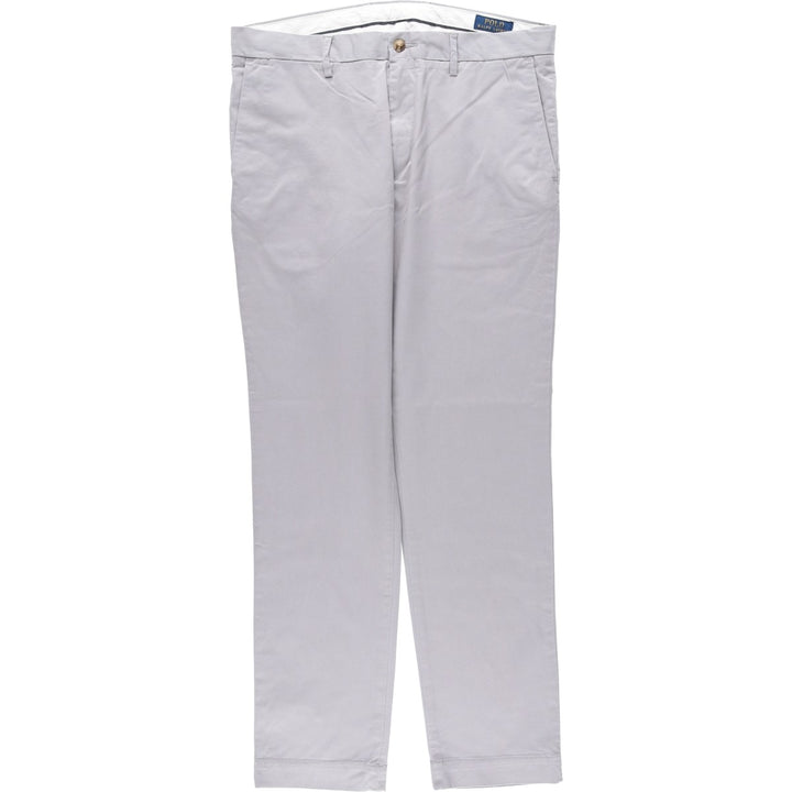 Ralph Lauren POLO RALPH LAUREN Stretch Slim Fit Chino Pants, Men's Size W35 (approx.) cotton gray type Vintage Second Hand