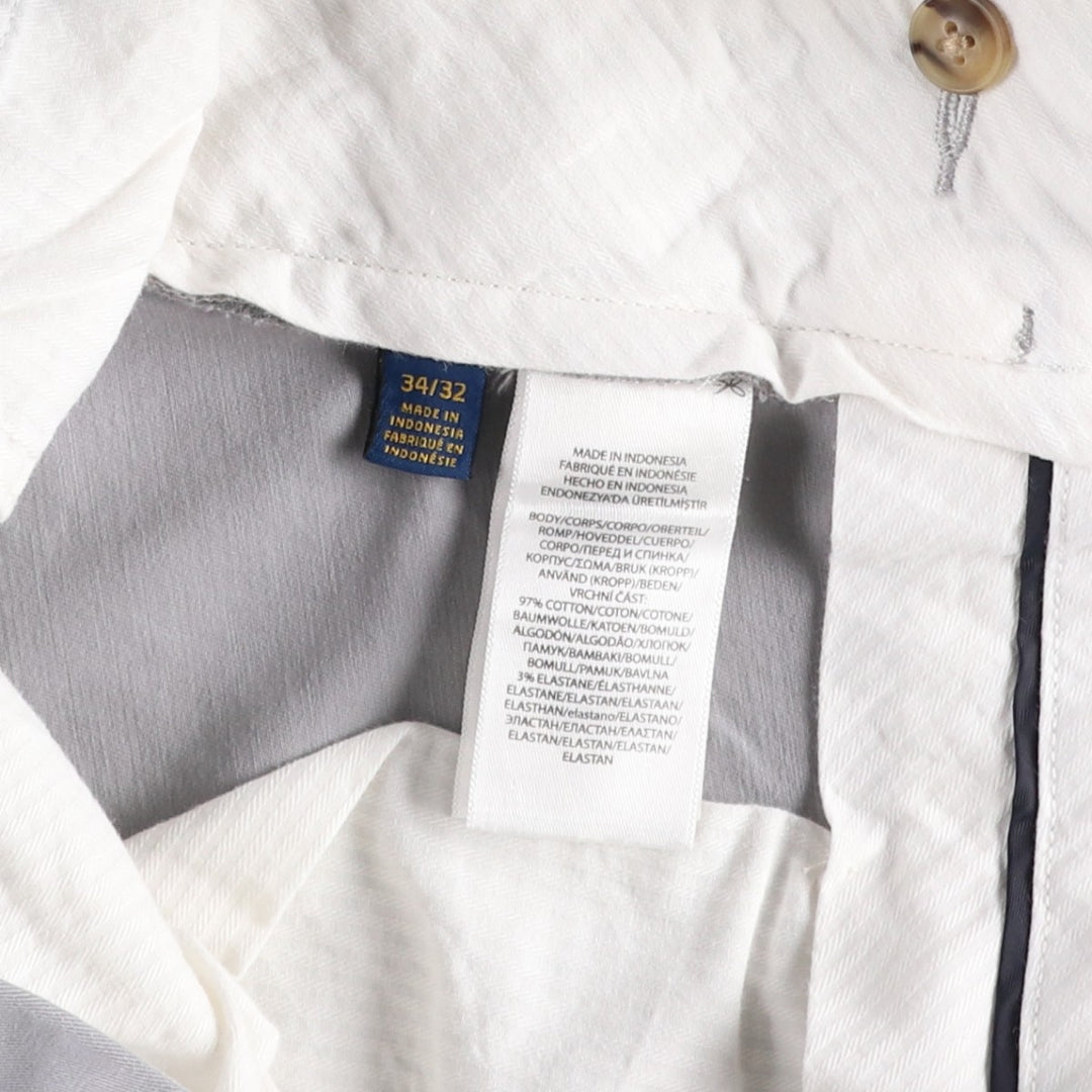 Ralph Lauren POLO RALPH LAUREN Stretch Slim Fit Chino Pants, Men's Size W35 (approx.) cotton gray type Vintage Second Hand
