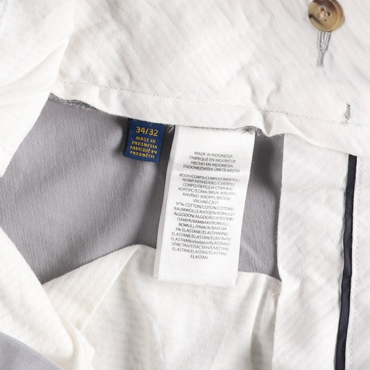 Ralph Lauren POLO RALPH LAUREN Stretch Slim Fit Chino Pants, Men's Size W35 (approx.) cotton gray type Vintage Second Hand