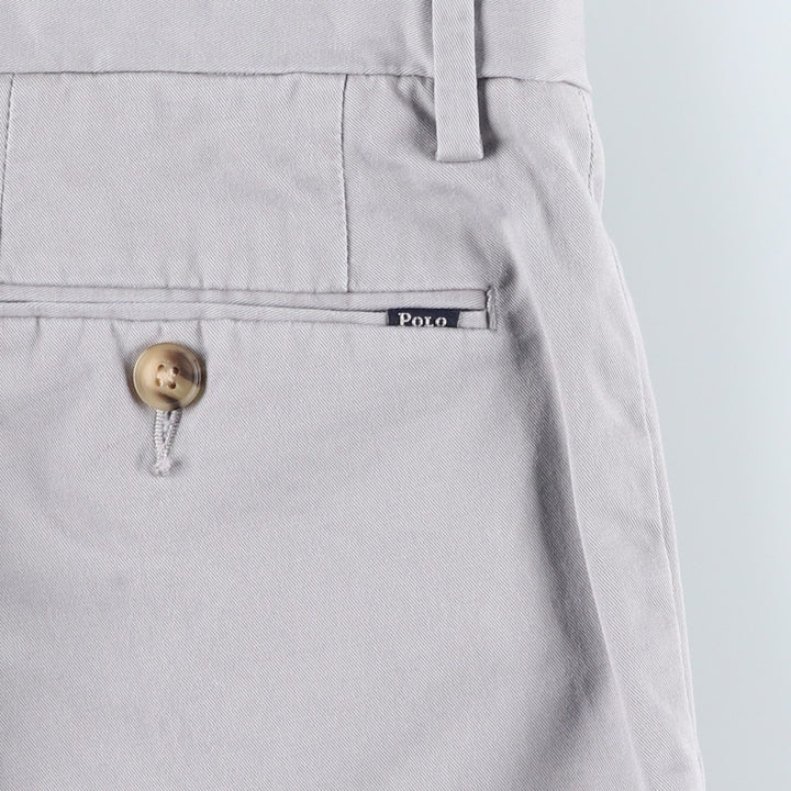 Ralph Lauren POLO RALPH LAUREN Stretch Slim Fit Chino Pants, Men's Size W35 (approx.) cotton gray type Vintage Second Hand