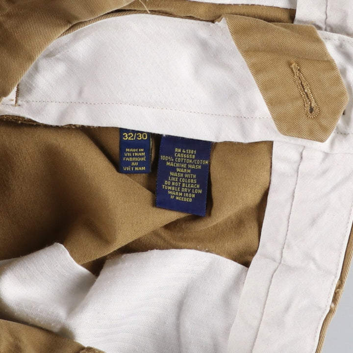 Ralph Lauren POLO RALPH LAUREN Men's Chino Pants, Size W33 cotton brown type Vintage Second Hand