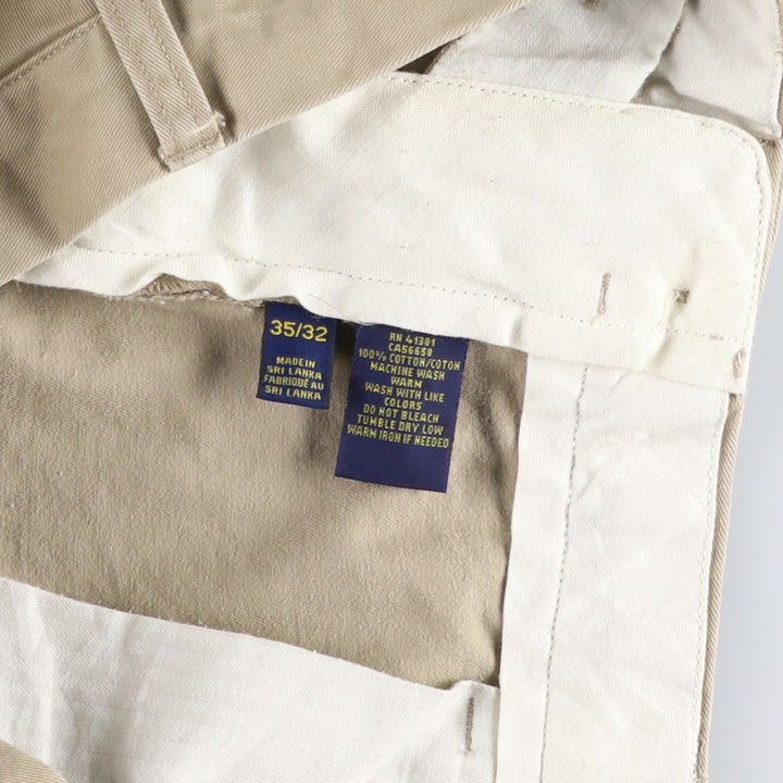 Ralph Lauren POLO RALPH LAUREN Slim Fit Chino Pants, Men's Size W36 (approx.) cotton beige type brown Vintage Second Hand