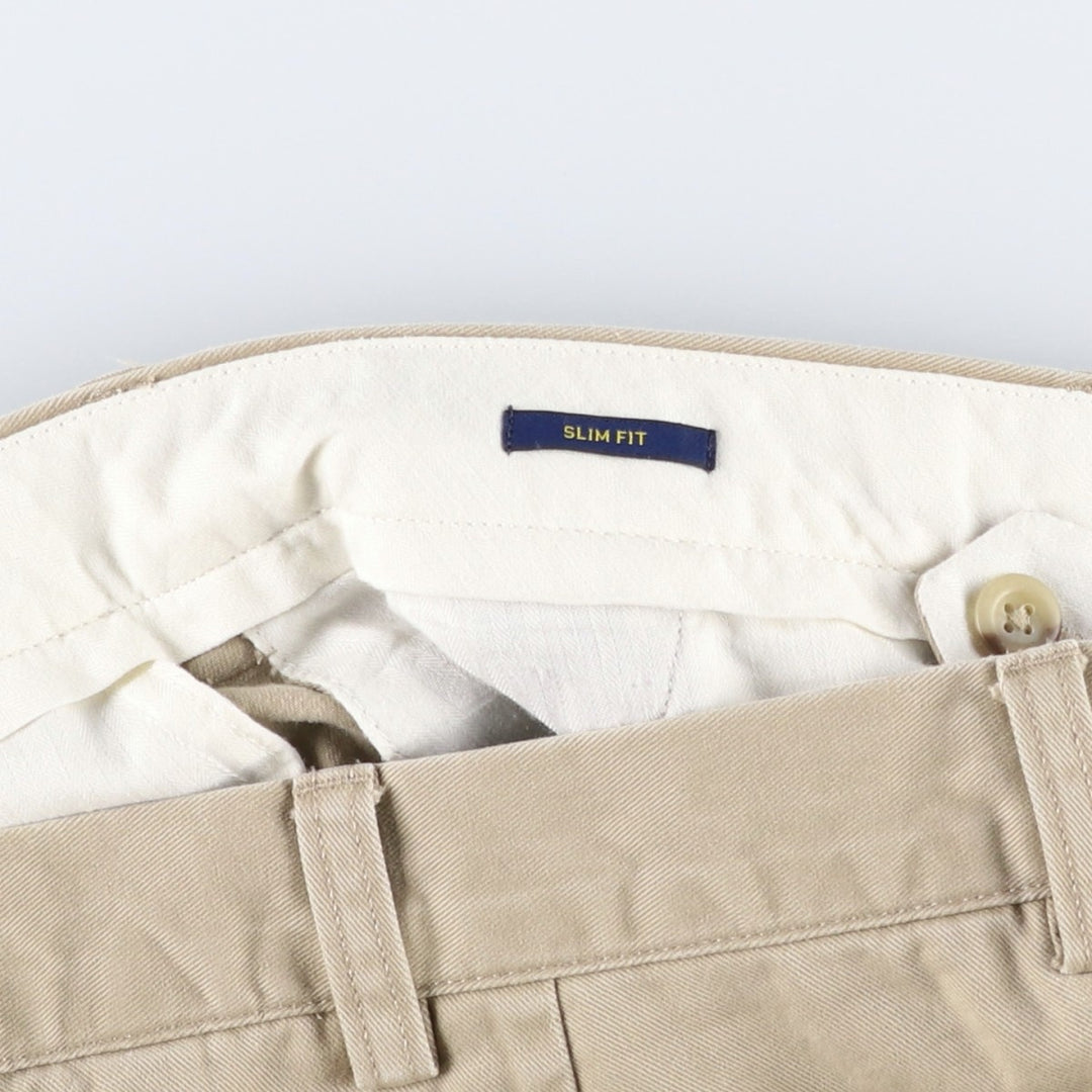Ralph Lauren POLO RALPH LAUREN Slim Fit Chino Pants, Men's Size W36 (approx.) cotton beige type brown Vintage Second Hand