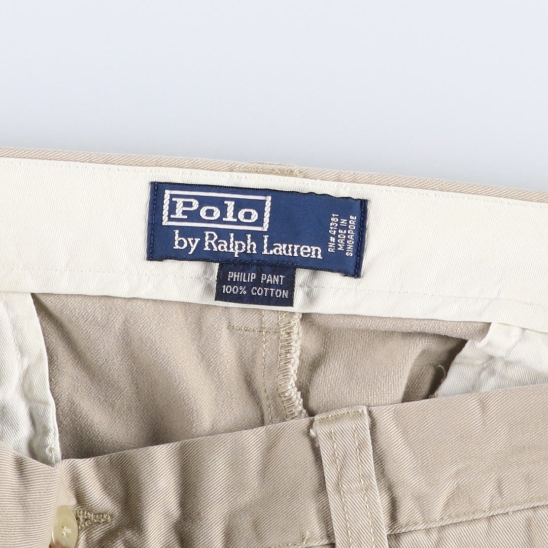 Ralph Lauren POLO by Ralph Lauren PHILIP PANT Chino pants for men, size W36 cotton Beige type Vintage Second Hand
