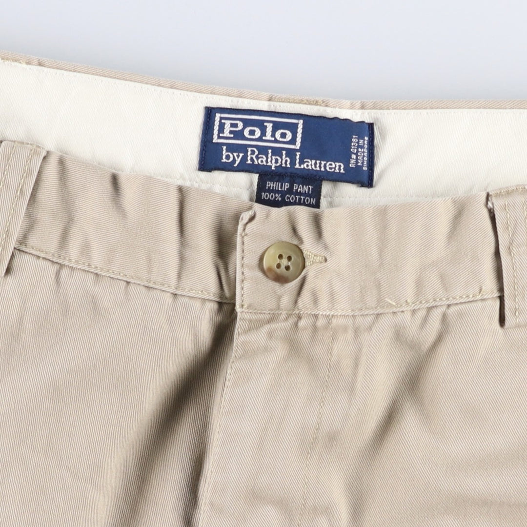 Ralph Lauren POLO by Ralph Lauren PHILIP PANT Chino pants for men, size W36 cotton Beige type Vintage Second Hand