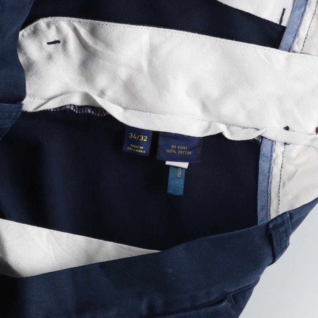 Ralph Lauren POLO RALPH LAUREN RELAXD FIT Chino Pants, Men's W36 (approx.) cotton navy blue type Vintage Second Hand
