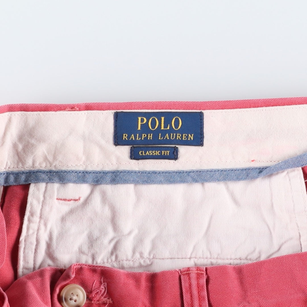 Ralph Lauren POLO RALPH LAUREN CLASSIC FIT Chino Pants, Men's Size W34 (approx.), Vintage cotton red type Vintage Second Hand