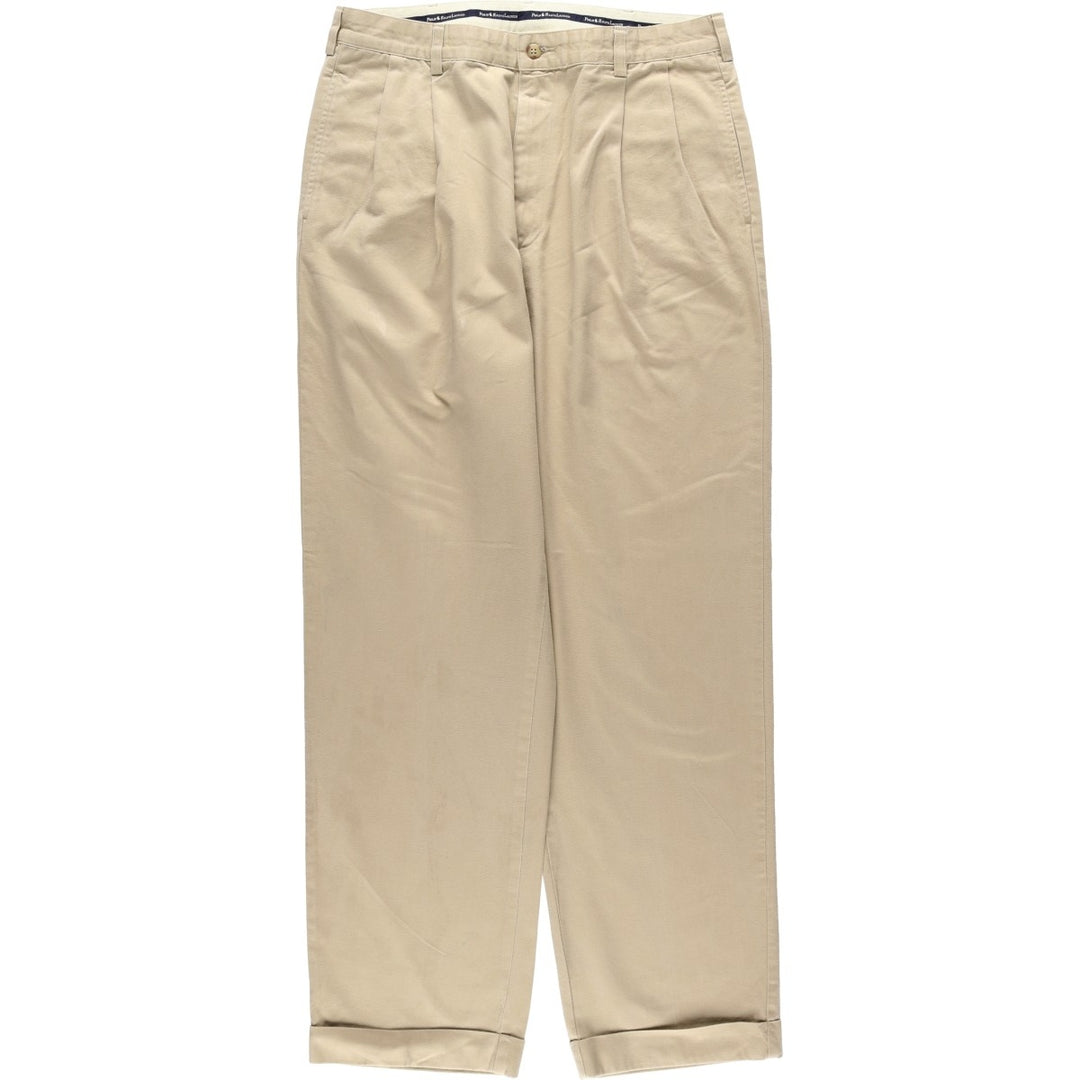 Ralph Lauren POLO RALPH LAUREN Two-pleat chino pants for men, size W33 cotton Beige type Vintage Second Hand