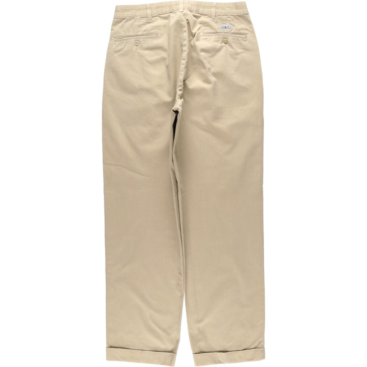Ralph Lauren POLO RALPH LAUREN Two-pleat chino pants for men, size W33 cotton Beige type Vintage Second Hand