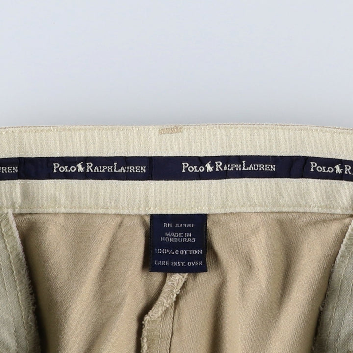 Ralph Lauren POLO RALPH LAUREN Two-pleat chino pants for men, size W33 cotton Beige type Vintage Second Hand