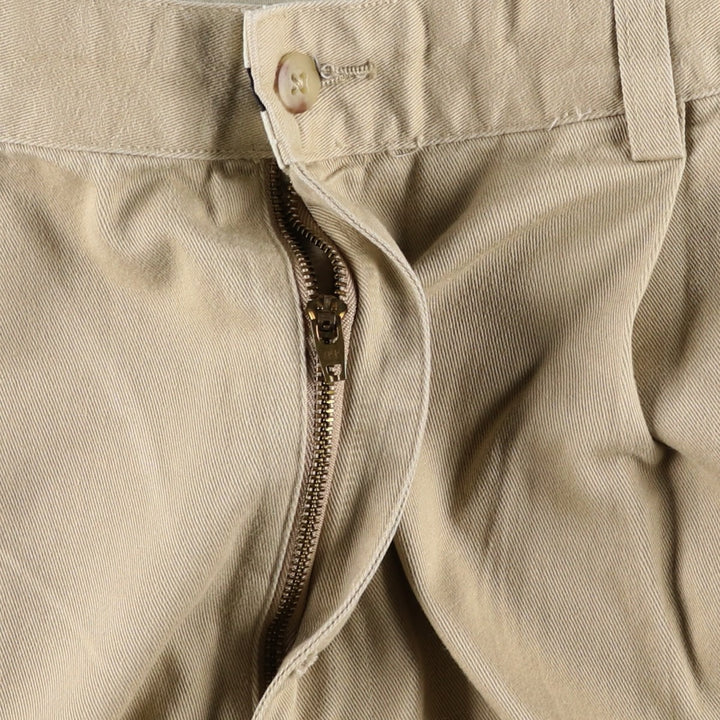 Ralph Lauren POLO RALPH LAUREN Two-pleat chino pants for men, size W33 cotton Beige type Vintage Second Hand