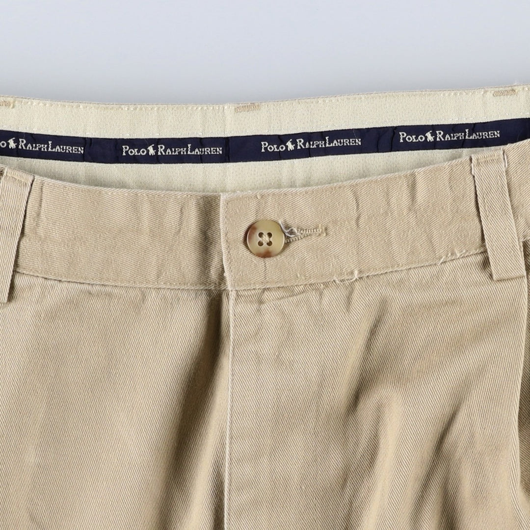 Ralph Lauren POLO RALPH LAUREN Two-pleat chino pants for men, size W33 cotton Beige type Vintage Second Hand