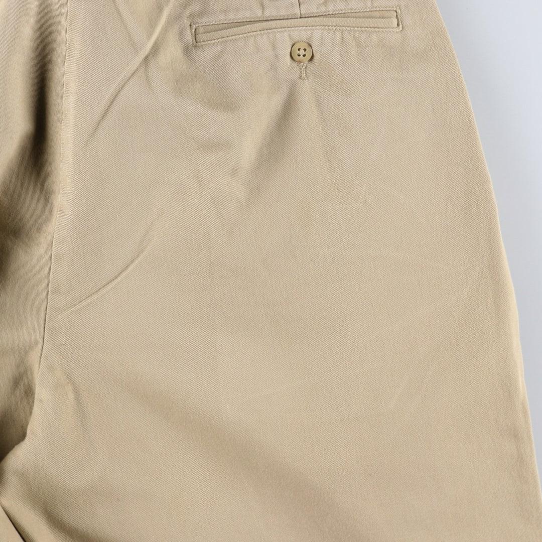 Ralph Lauren POLO RALPH LAUREN Two-pleat chino pants for men, size W33 cotton Beige type Vintage Second Hand