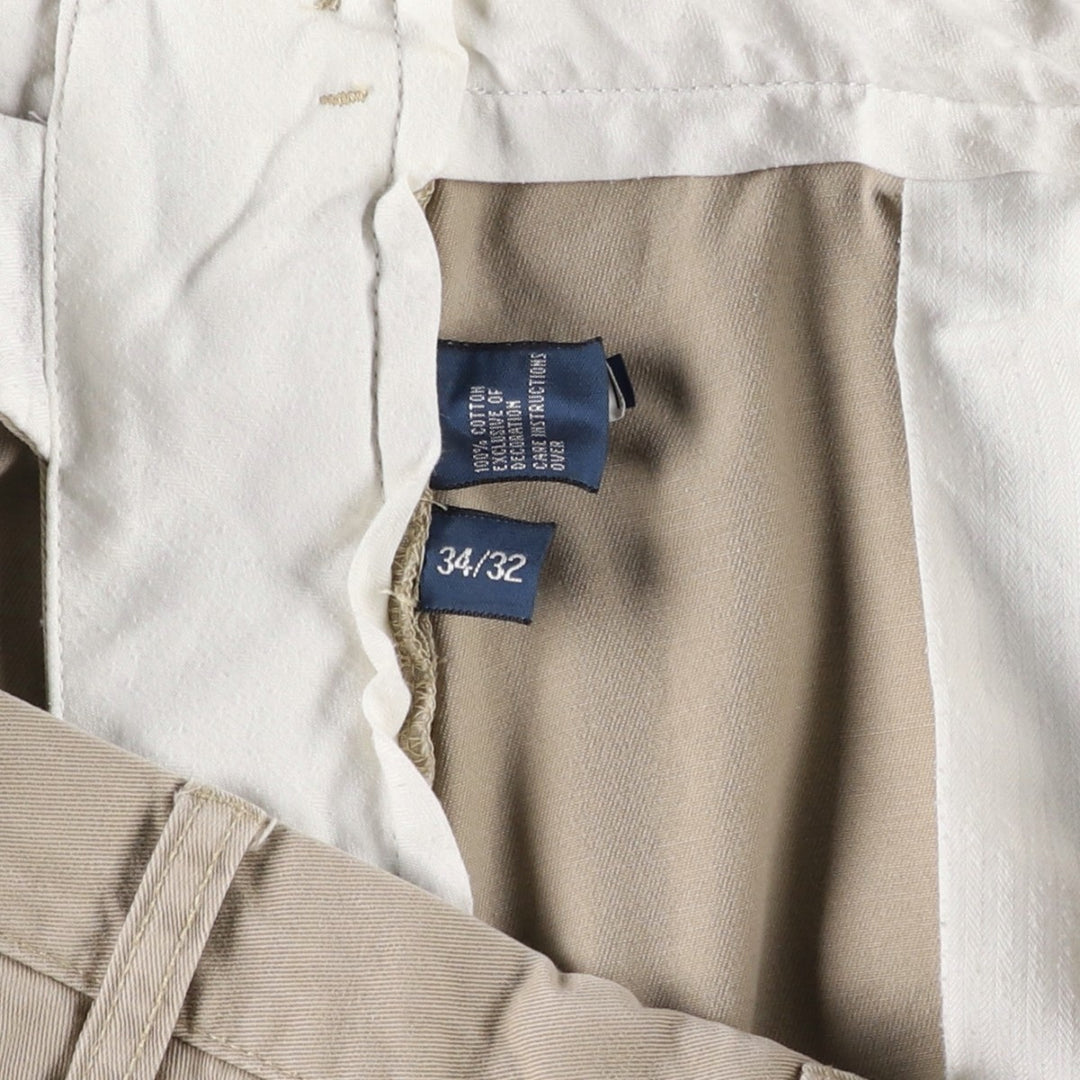 Ralph Lauren POLO by Ralph Lauren PRESTON PANT Chino pants for men, equivalent to w34 cotton Beige type Vintage Second Hand