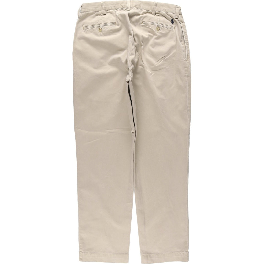 Ralph Lauren POLO by Ralph Lauren ETHAN PANT Two-pleat chino pants for men, size W34 cotton Beige type Vintage Second Hand