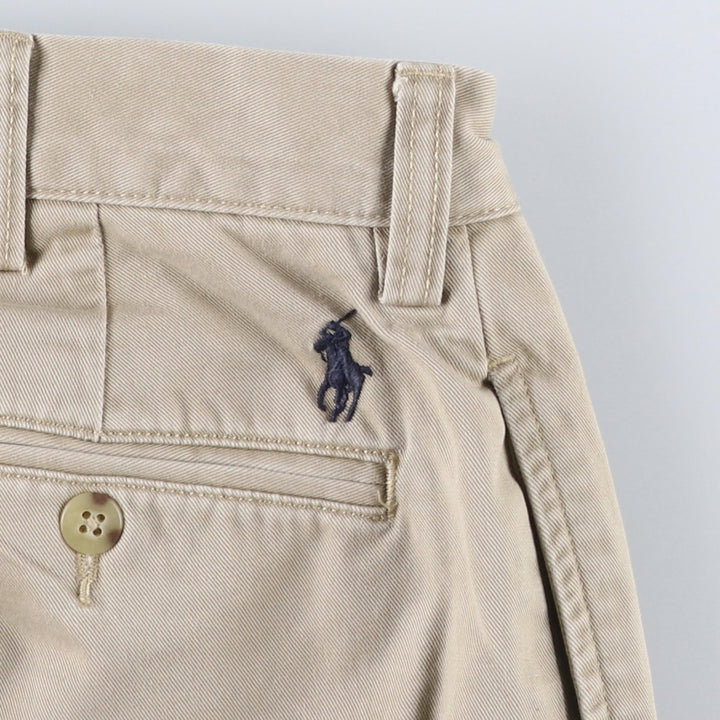 Ralph Lauren POLO by Ralph Lauren ETHAN PANT Two-pleat chino pants for men, size W34 cotton Beige type Vintage Second Hand