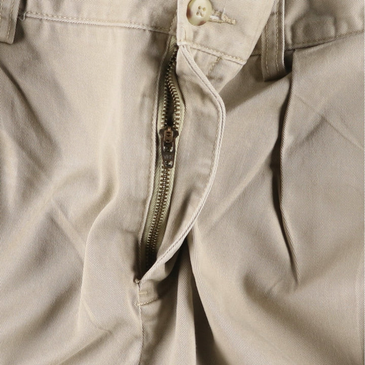 Ralph Lauren POLO by Ralph Lauren ETHAN PANT Two-pleat chino pants for men, size W34 cotton Beige type Vintage Second Hand