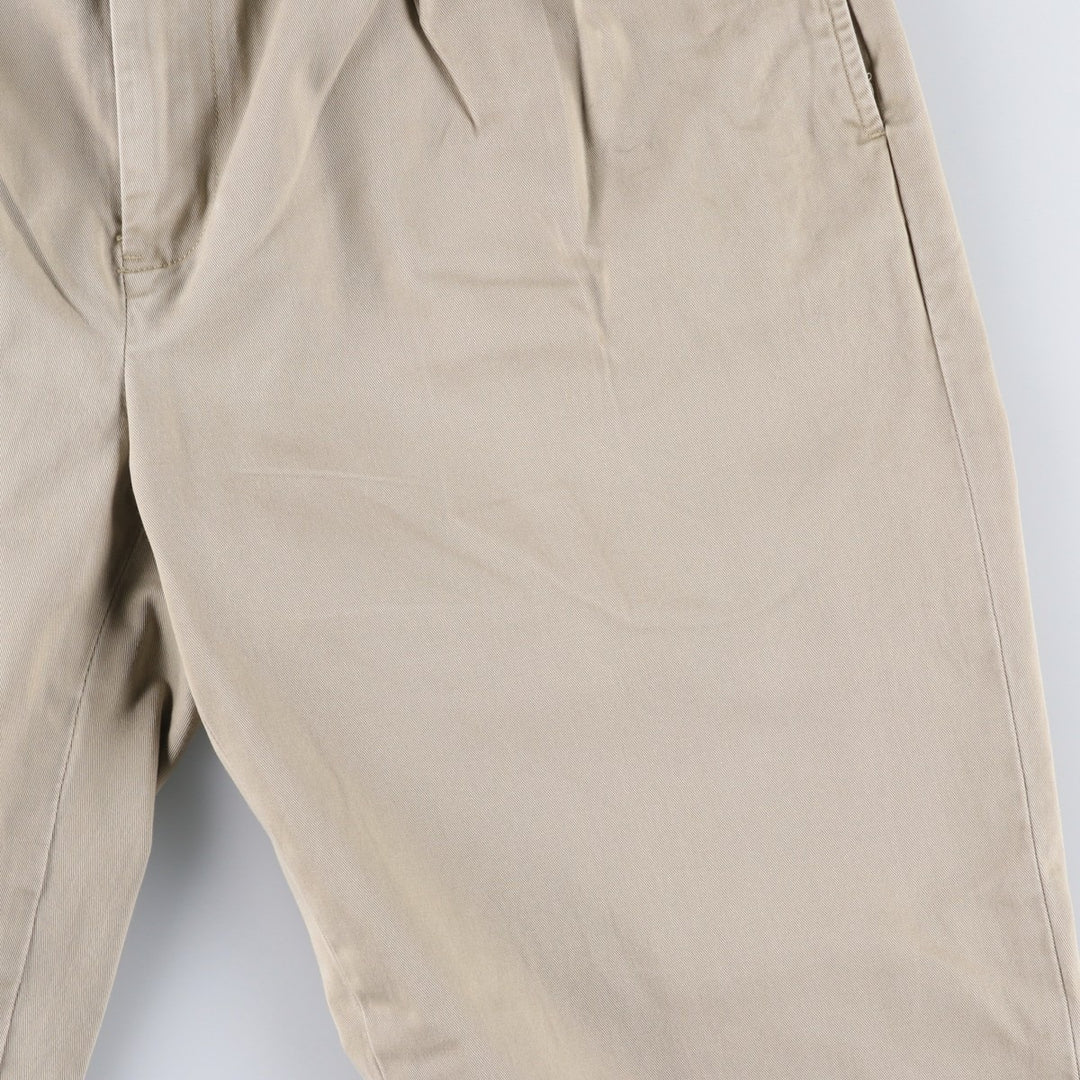 Ralph Lauren POLO by Ralph Lauren ETHAN PANT Two-pleat chino pants for men, size W34 cotton Beige type Vintage Second Hand
