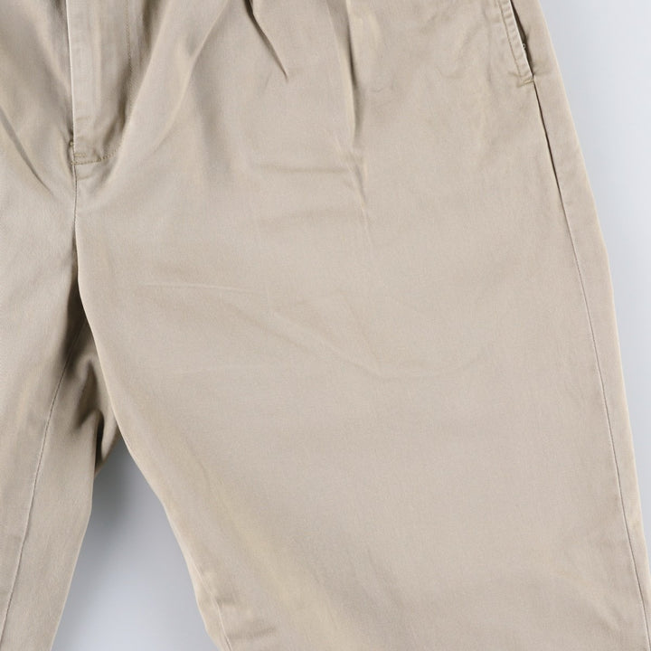 Ralph Lauren POLO by Ralph Lauren ETHAN PANT Two-pleat chino pants for men, size W34 cotton Beige type Vintage Second Hand