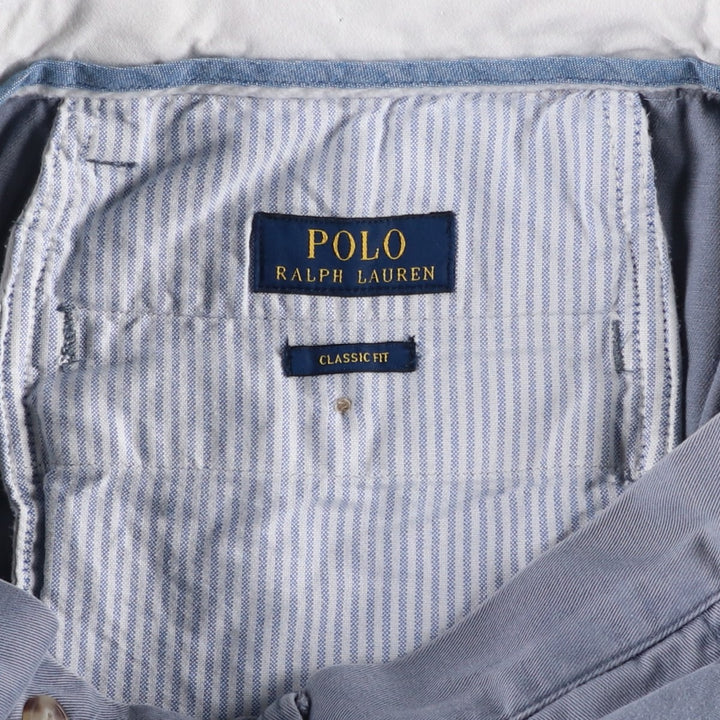 Ralph Lauren POLO RALPH LAUREN CLASSIC FIT Chino Pants, Made in Sri Lanka, Men's Size W33 (approx.) cotton Blue type light blue Vintage Second Hand