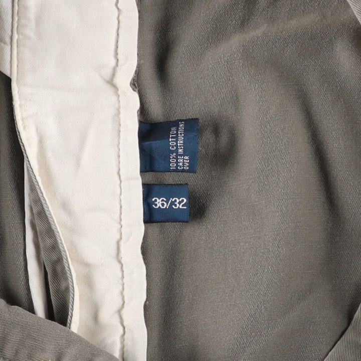 Ralph Lauren POLO by Ralph Lauren ANDREW PANT Two-pleat chino pants for men, equivalent to w36 cotton Khaki type Vintage Second Hand