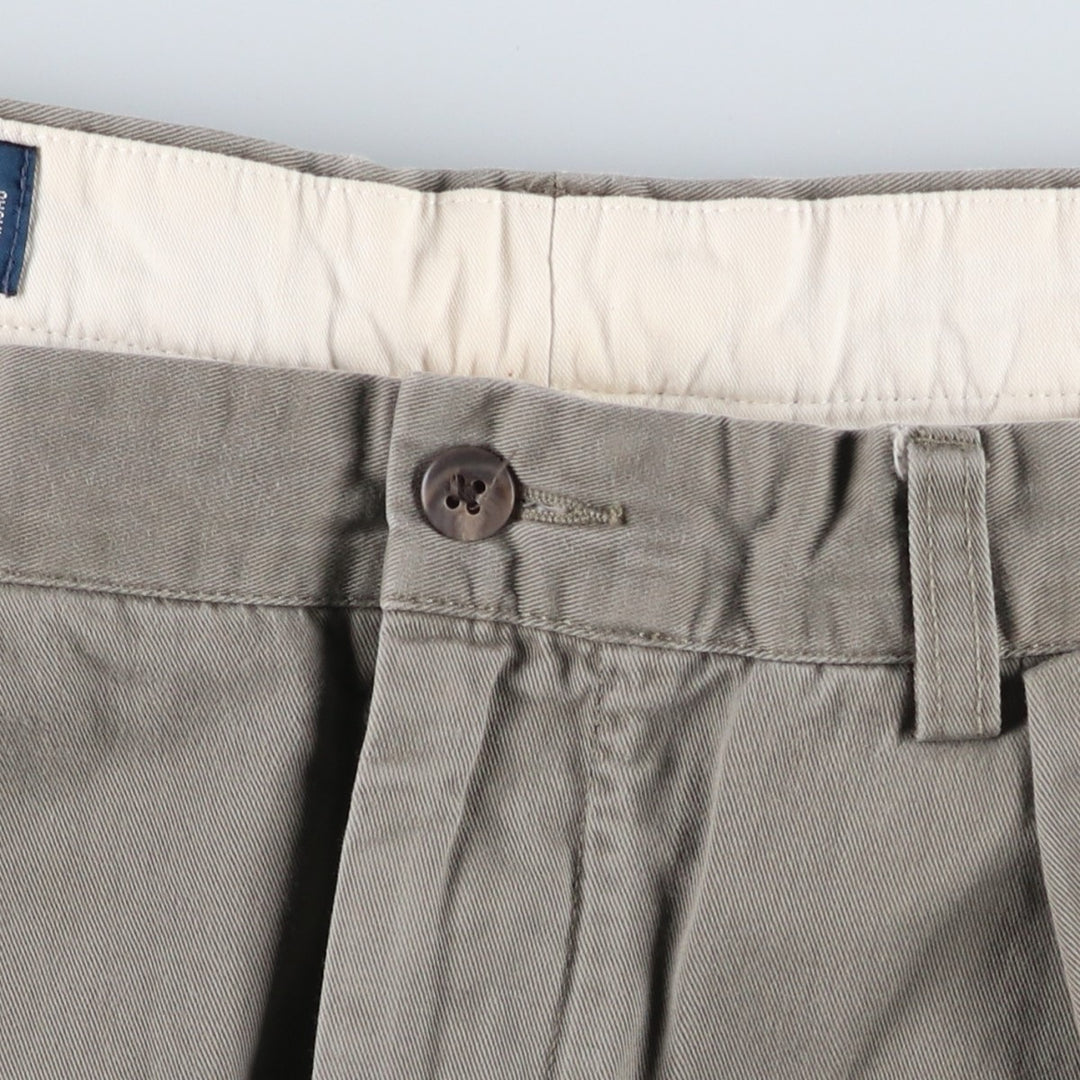 Ralph Lauren POLO by Ralph Lauren ANDREW PANT Two-pleat chino pants for men, equivalent to w36 cotton Khaki type Vintage Second Hand