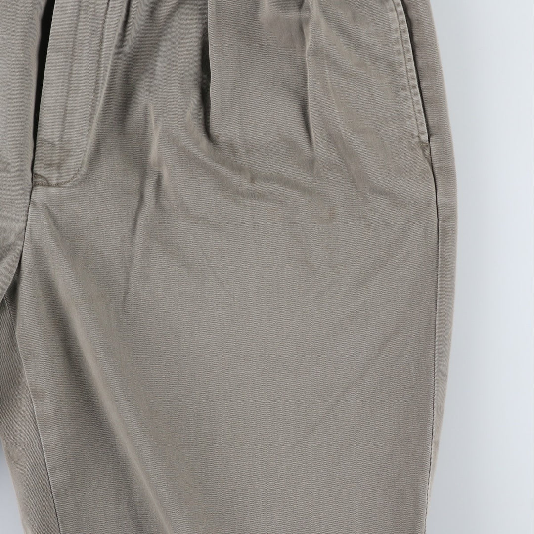 Ralph Lauren POLO by Ralph Lauren ANDREW PANT Two-pleat chino pants for men, equivalent to w36 cotton Khaki type Vintage Second Hand