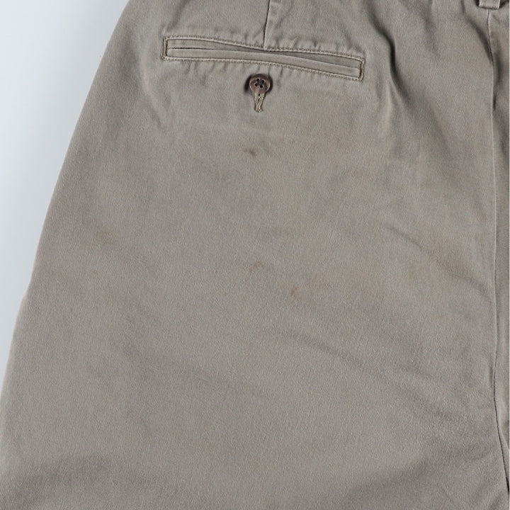 Ralph Lauren POLO by Ralph Lauren ANDREW PANT Two-pleat chino pants for men, equivalent to w36 cotton Khaki type Vintage Second Hand