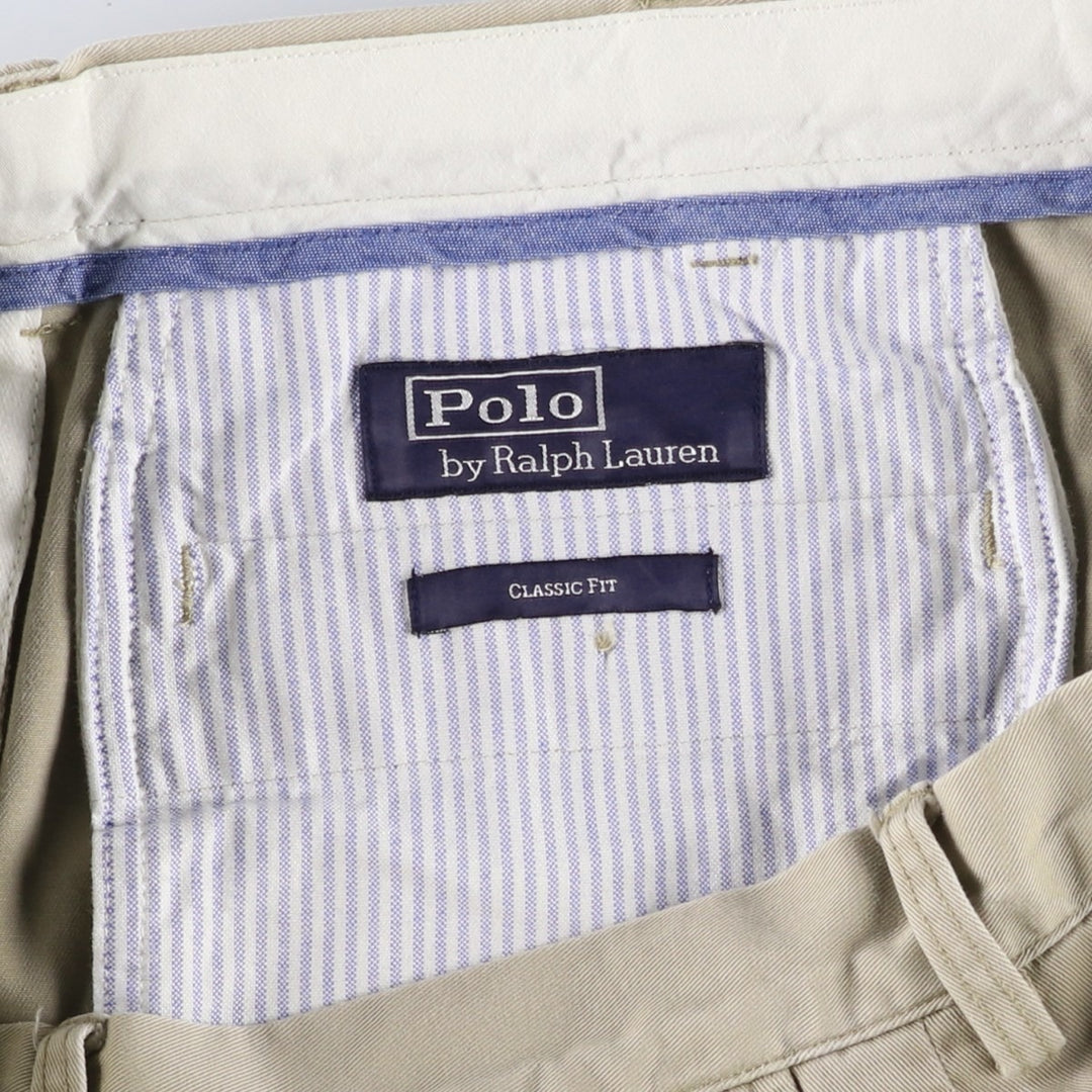 Ralph Lauren POLO by Ralph Lauren CLASSIC FIT Chino Pants, Men's W37 (approx.) cotton Beige type Vintage Second Hand