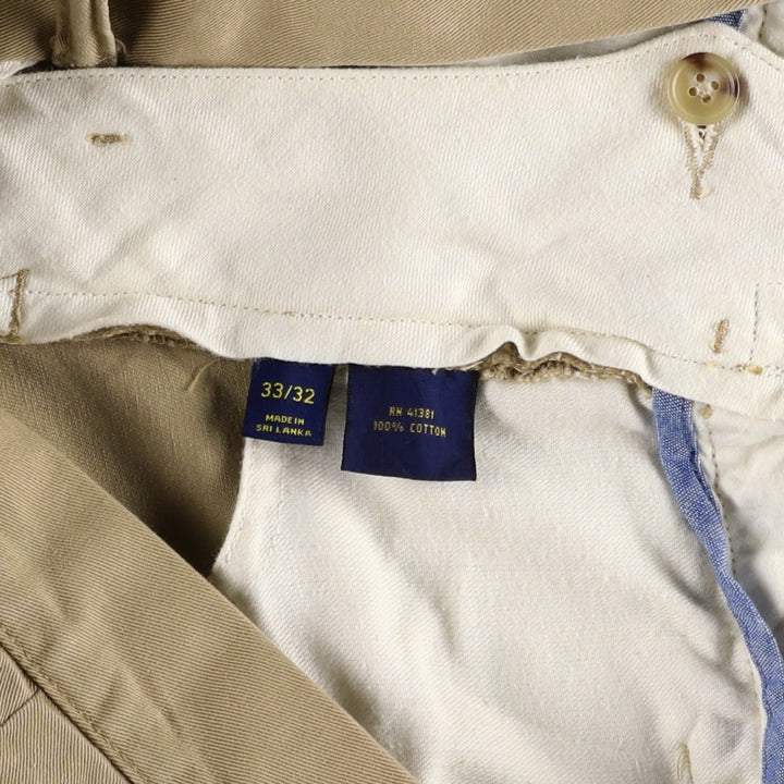 ~90'S Ralph Lauren POLO RALPH LAUREN STRAIGHT FIT Chino Pants Men's W35 (approx.) Vintage cotton Beige type Vintage Second Hand